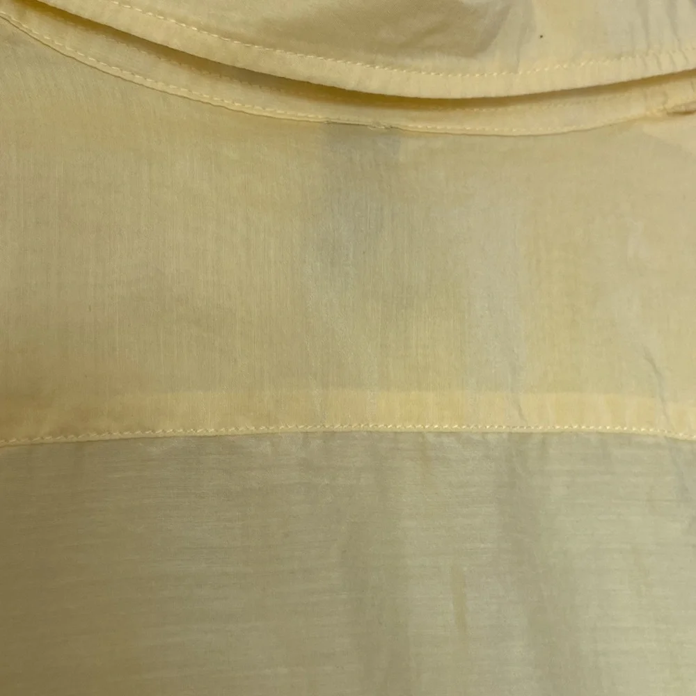 Lauren Ralph Lauren Sheer Yellow Button-Up Blouse - Picture 4 of 4